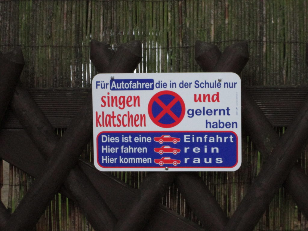 Einfahrt Freihalten